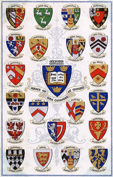 Coats of Arms for Colleges of Oxford University