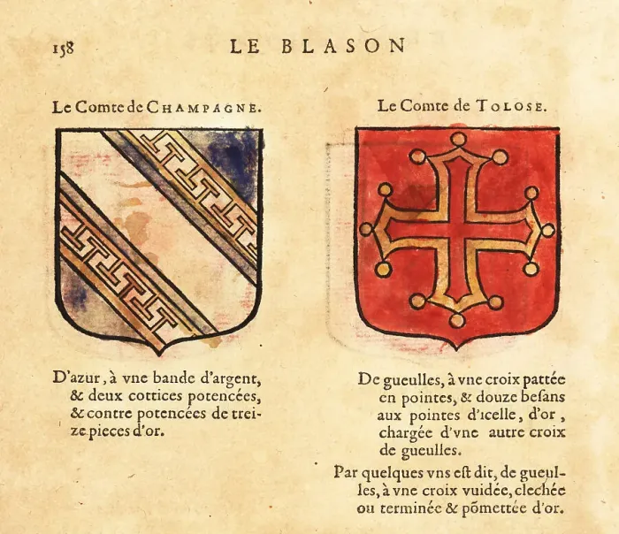 Framed Print : Coats of arms of the Counts of Champagne and Toulouse Framed Print : Coats of arms of the Counts of Champagne and Toulouse