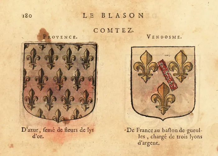 Framed Print : Coats of arms of the Counts of Provence and Vendome Framed Print : Coats of arms of the Counts of Provence and Vendome