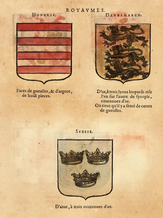 Framed Print : Coats of arms of the Kingdoms of Hungary, Denmark and Sweden Framed Print : Coats of arms of the Kingdoms of Hungary, Denmark and Sweden