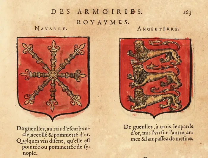Framed Print : Coats of arms of the kingdoms of Navarre and England Framed Print : Coats of arms of the kingdoms of Navarre and England