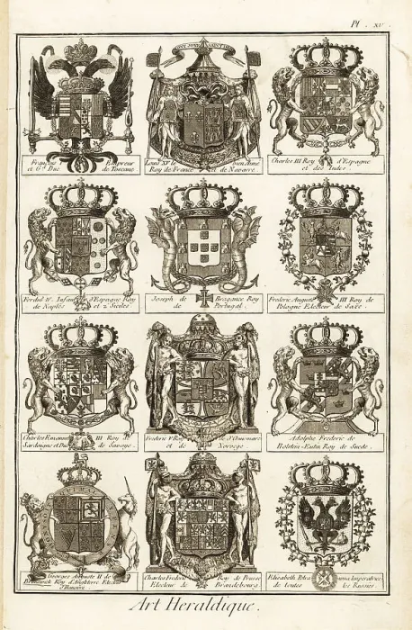 Framed Print : Coats of arms of kings, queens and emperors Framed Print : Coats of arms of kings, queens and emperors