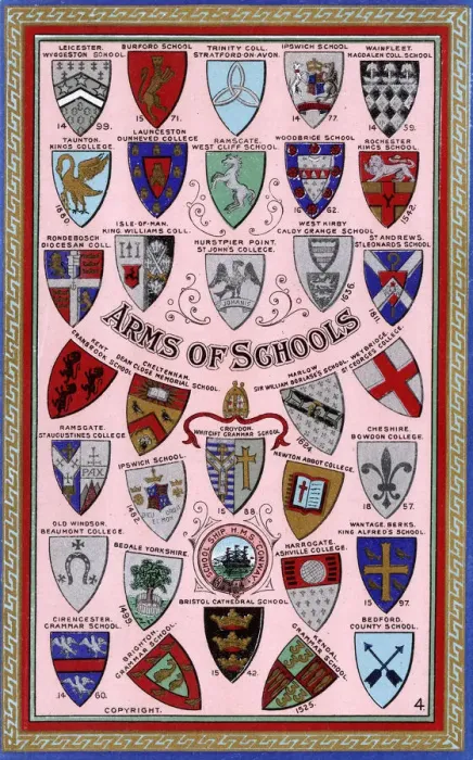 Framed Print : Coats of Arms for Schools and Colleges Framed Print : Coats of Arms for Schools and Colleges