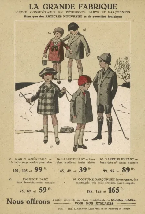 Framed Print : Coats for Children 1926 Framed Print : Coats for Children 1926
