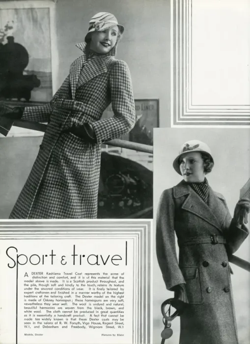 Framed Print : Coats for sport and travel 1933 Framed Print : Coats for sport and travel 1933