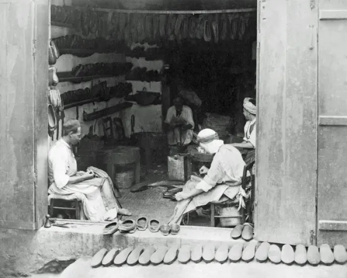 Framed Print : Cobblers shop, India Framed Print : Cobblers shop, India