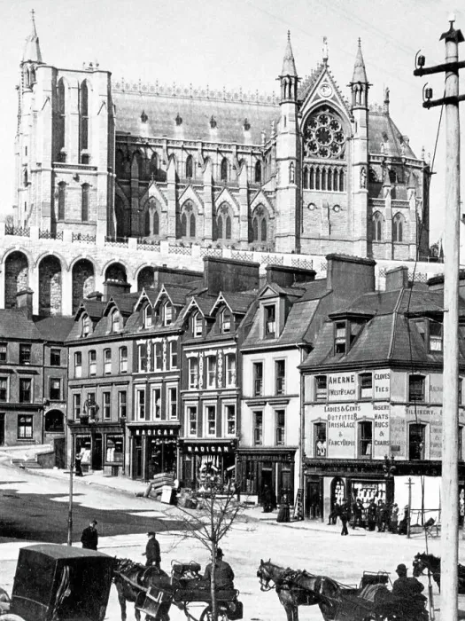 Framed Print : Cobh / Queenstown Cathedral and Main Street early 1900s Framed Print : Cobh / Queenstown Cathedral and Main Street early 1900s