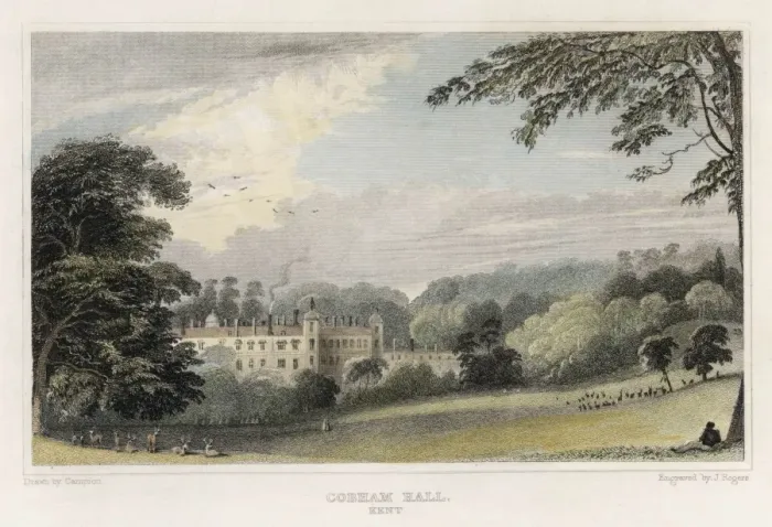Framed Print : Cobham Hall / Kent / 1830 Framed Print : Cobham Hall / Kent / 1830