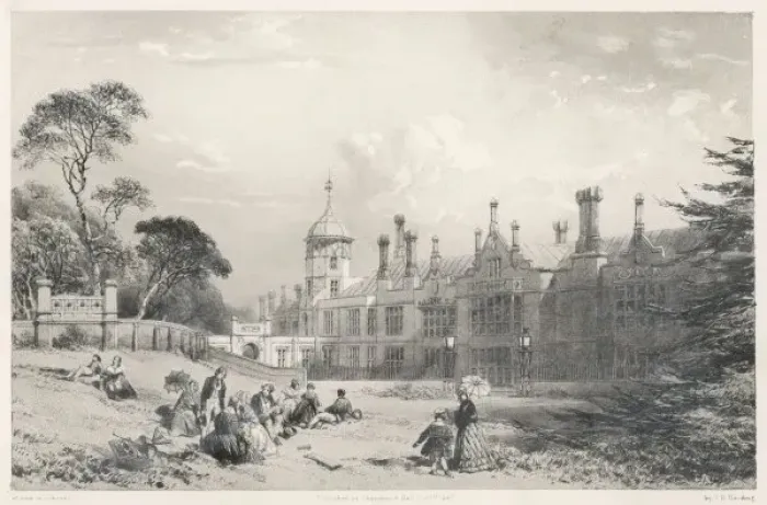 Framed Print : Cobham Hall, Kent 1843