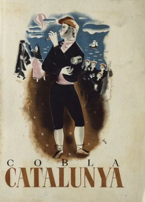 Framed Print : Cobla Catalunya, poster by Antonio Clave Sanmartin Framed Print : Cobla Catalunya, poster by Antonio Clave Sanmartin