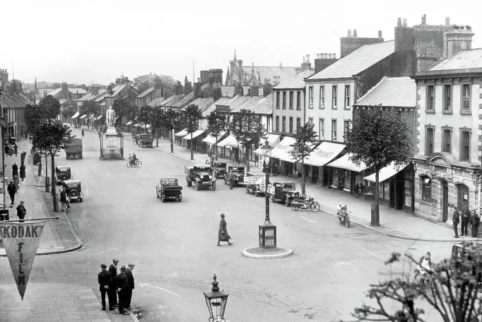 Framed Print : Cockermouth Main Street probably 1920s Framed Print : Cockermouth Main Street probably 1920s