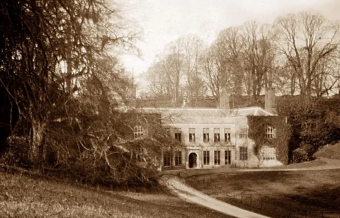 Framed Print : Cockington Court, Devon, Victorian period Framed Print : Cockington Court, Devon, Victorian period