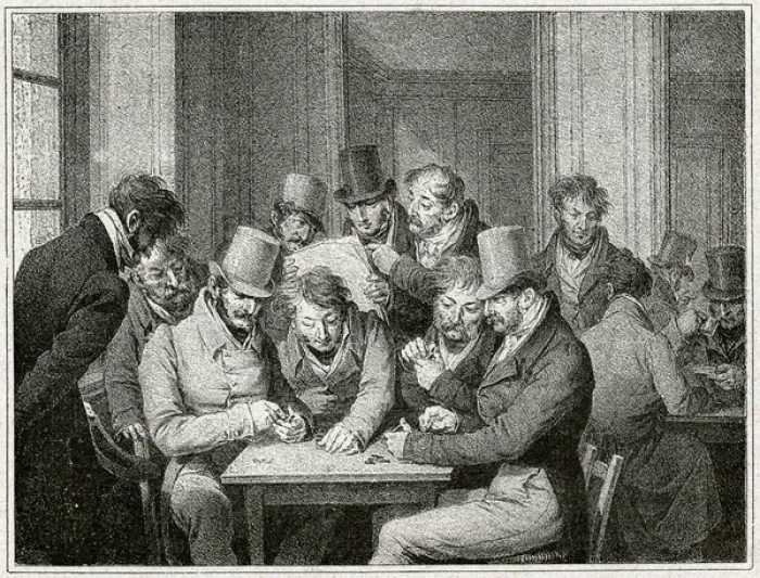 Framed Print : Coffeehouse, Paris 1830 Framed Print : Coffeehouse, Paris 1830