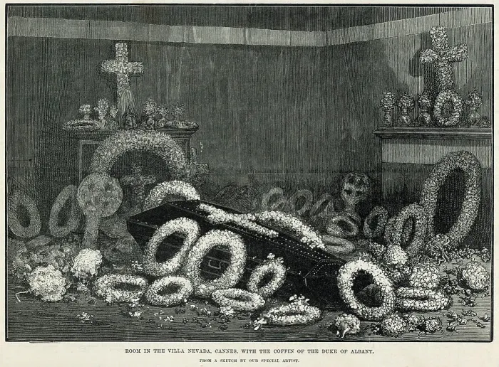 Framed Print : Coffin of Duke of Albany 1884 Framed Print : Coffin of Duke of Albany 1884