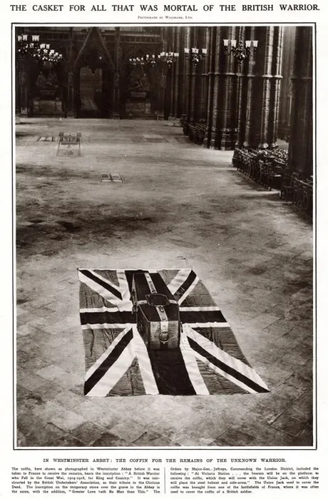 Framed Print : The coffin for the remains of the Unknown Warrior in Westminster Abbey before it was Framed Print : The coffin for the remains of the Unknown Warrior in Westminster Abbey before it was