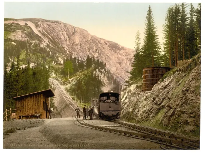 Framed Print : Cog railroad up the Schneeberg, Lower Austria, Austro-Hungar Framed Print : Cog railroad up the Schneeberg, Lower Austria, Austro-Hungar