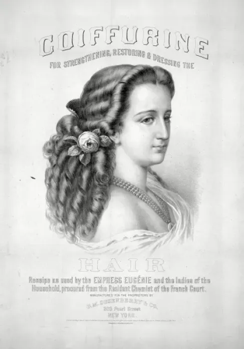 Framed Print : Coiffurine for strengthening, restoring & dressing the hair