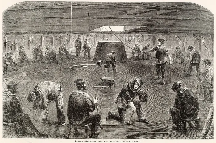Framed Print : Coiling of the Atlantic cable on board H. M.s Agamemnon prior to the 1858 expedition to lay cable from Britain to North America. The cable was successfully laid on 5th August 1858, but the connection was lost on 20th October Framed Print : Coiling of the Atlantic cable on board H. M.s Agamemnon prior to the 1858 expedition to lay cable from Britain to North America. The cable was successfully laid on 5th August 1858, but the connection was lost on 20th October