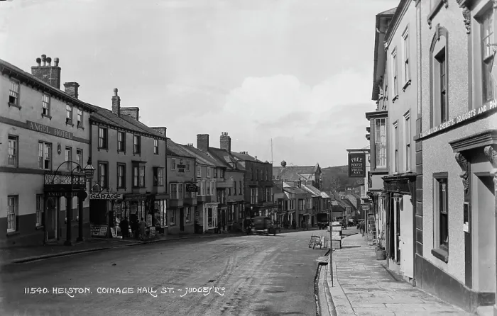 Framed Print : Coinage Hall Street in Helston Framed Print : Coinage Hall Street in Helston