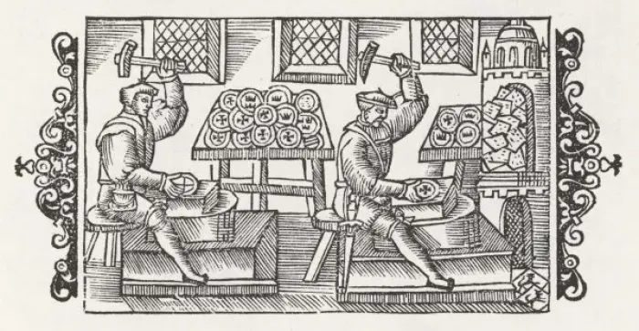 Framed Print : COINING 1555 Framed Print : COINING 1555