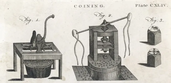 Framed Print : Coining Machines 1797 Framed Print : Coining Machines 1797