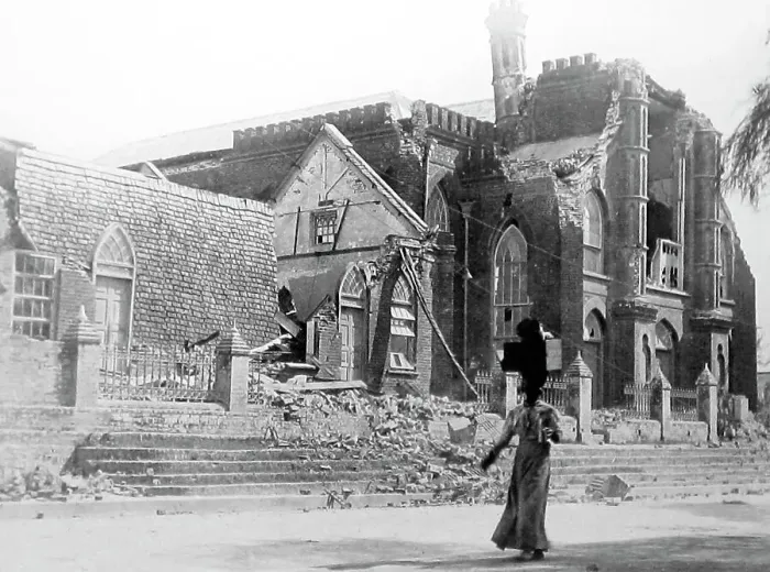Framed Print : Coke Memorial Church, Kingston, Jamaica earthquake Framed Print : Coke Memorial Church, Kingston, Jamaica earthquake