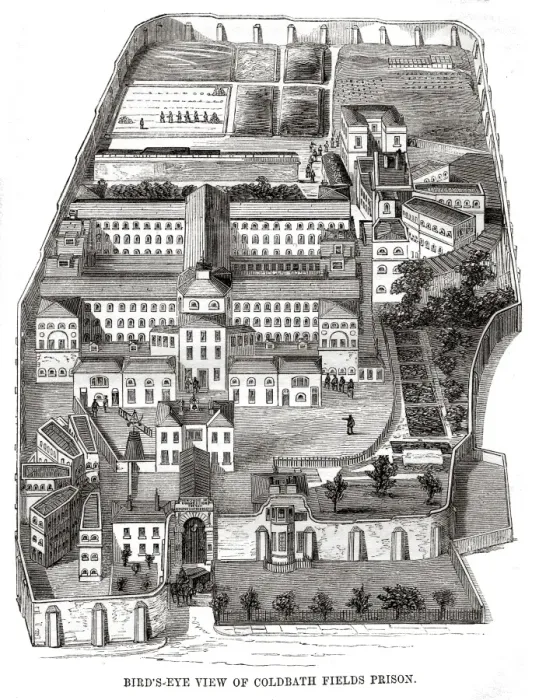 Framed Print : Coldbath Fields Prison, Clerkenwell Framed Print : Coldbath Fields Prison, Clerkenwell