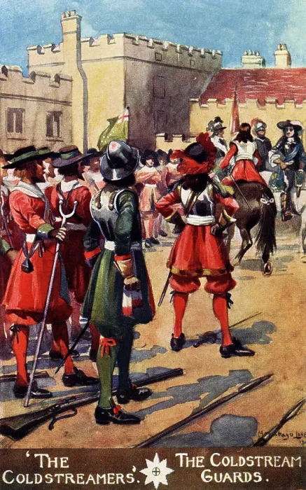 Framed Print : Coldstream Guards, first meeting with King Charles II Framed Print : Coldstream Guards, first meeting with King Charles II