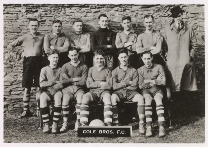 Framed Print : Cole Bros FC football team 1934-1935 Framed Print : Cole Bros FC football team 1934-1935