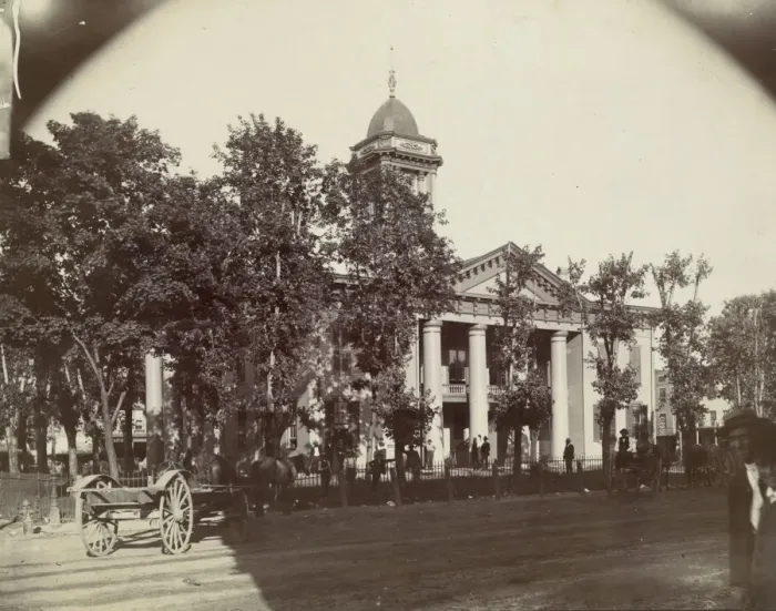Framed Print : The Coles County Court House in Charleston, Ills. in which Framed Print : The Coles County Court House in Charleston, Ills. in which