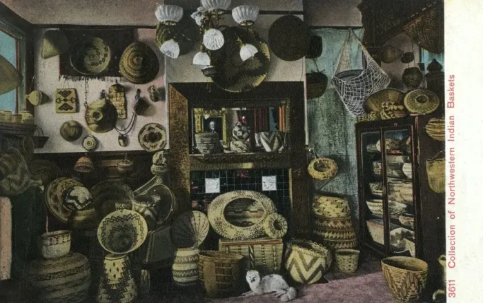 Framed Print : Collection of Northwestern Indian Baskets Framed Print : Collection of Northwestern Indian Baskets