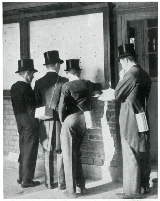 Framed Print : College boys returning to Eton with gas masks, Sept 1939 Framed Print : College boys returning to Eton with gas masks, Sept 1939