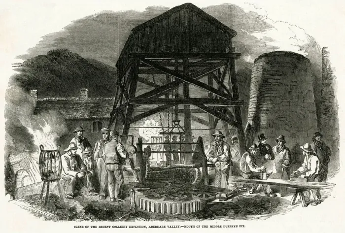 Framed Print : Colliery explosion, Duffryn pit 1852 Framed Print : Colliery explosion, Duffryn pit 1852