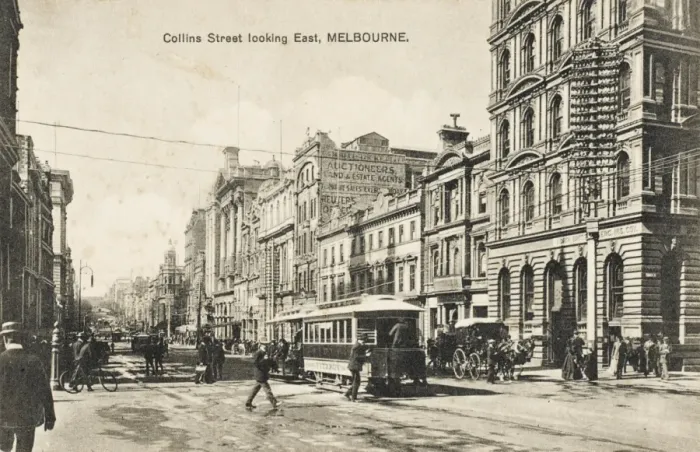 Framed Print : Collins Street, Melbourne, Australia - looking East Framed Print : Collins Street, Melbourne, Australia - looking East