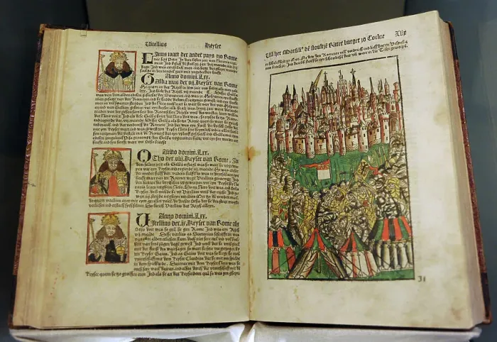 Framed Print : The Cologne Chronicle by Johann Koelhoff the Younger. 15th c Framed Print : The Cologne Chronicle by Johann Koelhoff the Younger. 15th c
