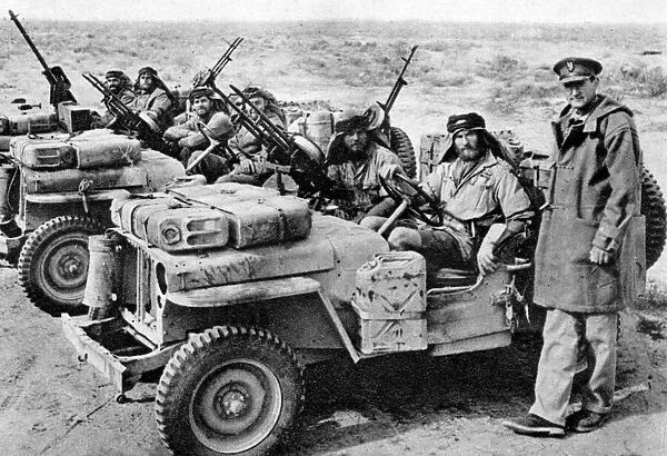 Colonel David Stirling with a patrol in the desert