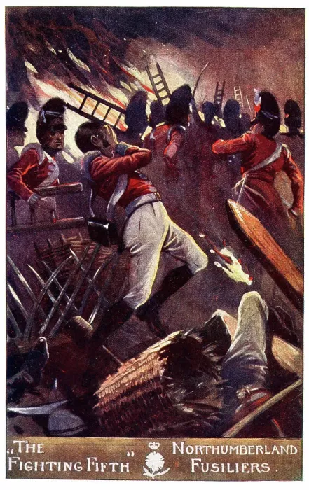 Framed Print : Colonel Henry Ridge leading the stormers at Badajoz Framed Print : Colonel Henry Ridge leading the stormers at Badajoz