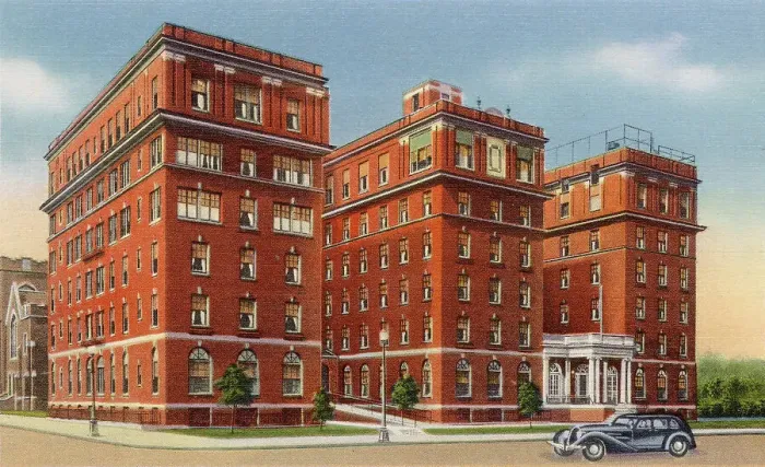 Framed Print : Colonial Hospital, Rochester, Minnesota, USA Date: 1934 Framed Print : Colonial Hospital, Rochester, Minnesota, USA Date: 1934