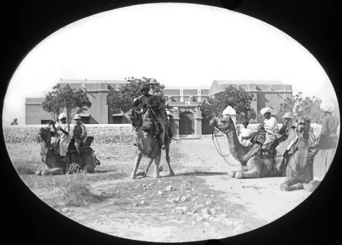 Framed Print : Colonial India, camel riders Framed Print : Colonial India, camel riders