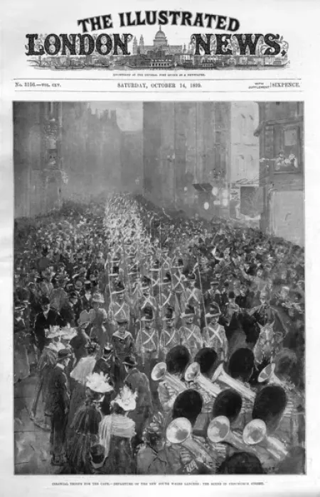 Framed Print : Colonial troops off to fight in the Second Boer War Framed Print : Colonial troops off to fight in the Second Boer War