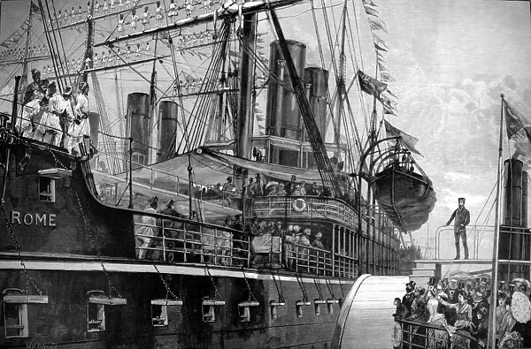 Colonial visitors at the Royal Albert Dock