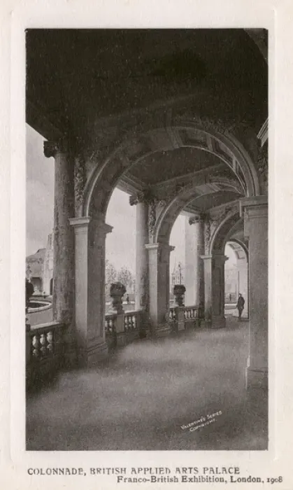 Framed Print : Colonnade at the British Applied Arts Palace Framed Print : Colonnade at the British Applied Arts Palace