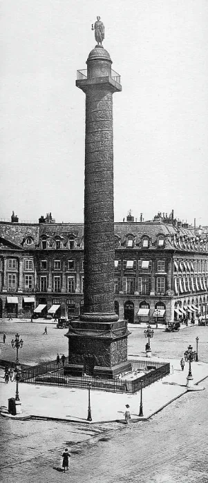 Framed Print : Colonne Vendome, Paris, France, early 1900s Framed Print : Colonne Vendome, Paris, France, early 1900s