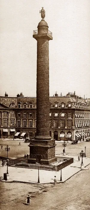 Framed Print : Colonne Vendome, Paris, France, early 1900s Framed Print : Colonne Vendome, Paris, France, early 1900s