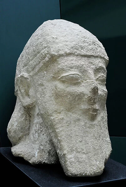 Colossal male head. 560-540 BC. From Kition, Cyprus