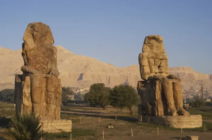 Framed Print : Colossi of Memnon. Luxor. Egypt