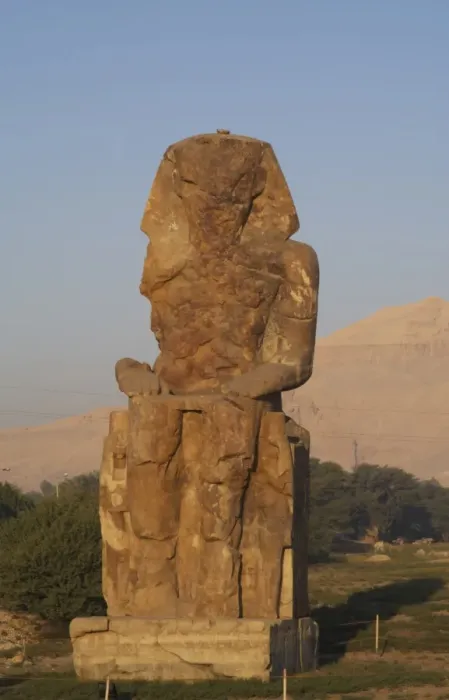 Framed Print : Colossi of Memnon. Western colossus. Luxor. Egypt Framed Print : Colossi of Memnon. Western colossus. Luxor. Egypt
