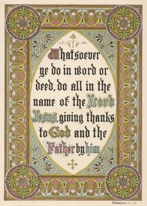 Framed Print : Colossians Iii: 17 Framed Print : Colossians Iii: 17