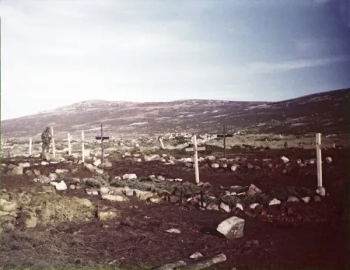 Framed Print : Colour photograph of graves Framed Print : Colour photograph of graves