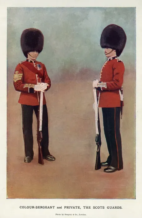 Framed Print : Colour-Sergeant and Private, the Scots Guards Framed Print : Colour-Sergeant and Private, the Scots Guards